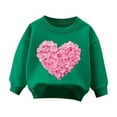 thumbnail image 4 of biudgviw Valentine's Day Toddler Infant Girls Boys Outfits Heart Printed Long Sleeve Crewneck Sweatshirt Soft Pants Tracksuit Sets, 4 of 4