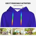 thumbnail image 4 of Honeii Darkblue Pattern Womens Oversized Hoodies Long Sleeve Sweatshirts Pullover Fall Outfits with Pocket-X-Large, 4 of 7