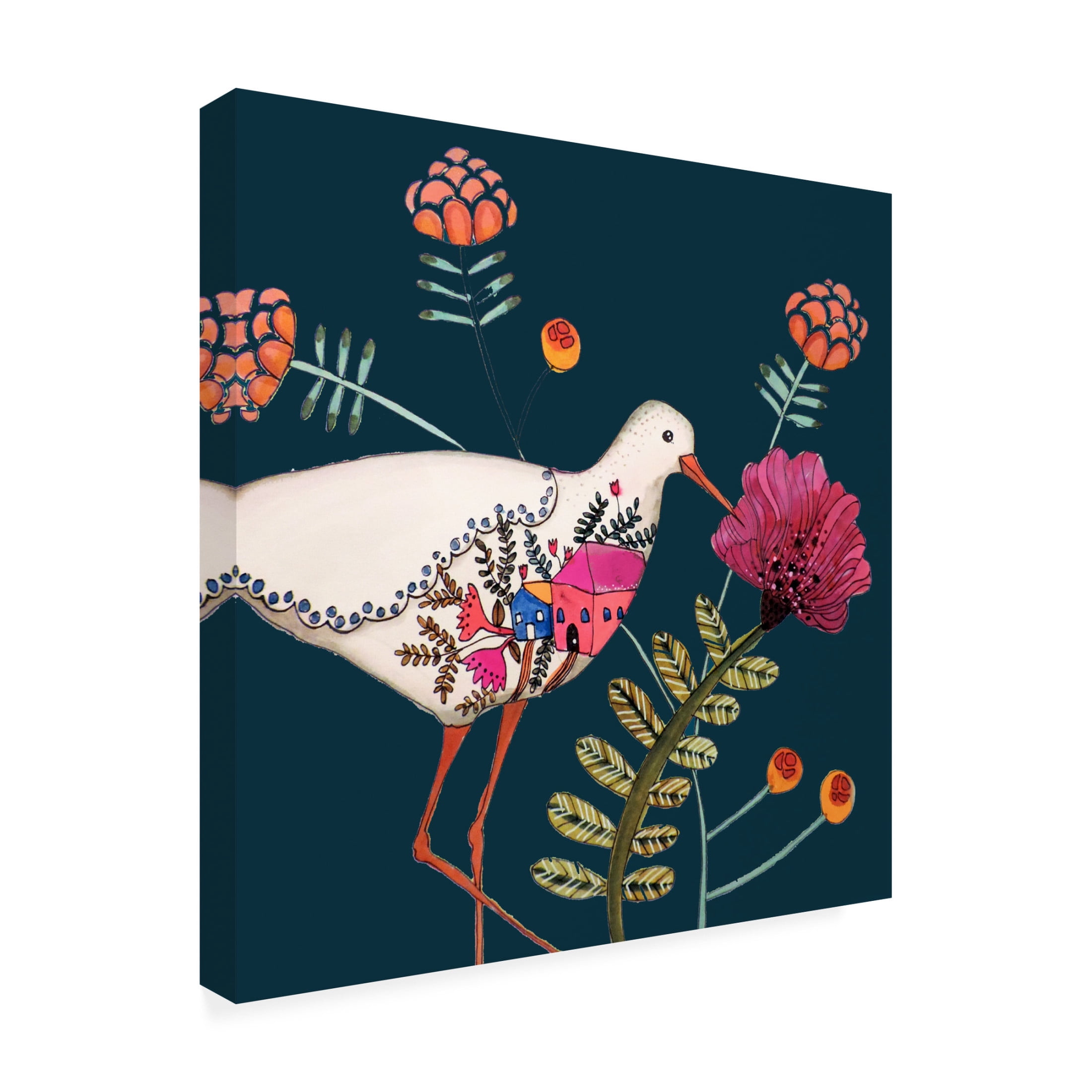 Canvas Wall Art - Sylvie Demers 'Les Souvenirs Marine Petit' Wall Art for Living Room, Bedroom, or Office D?cor by Trademark Fine Art - 18 x 18 Inches