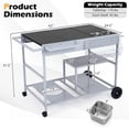 thumbnail image 3 of Gymax Pizza Oven Cart w/Topping Station 2 Spice Containers Wheels & Storage Racks, 3 of 10