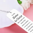 thumbnail image 6 of to My Sister in Christ Cross Bookmark Gifts, Secret Sister Gifts for Women Christian, Religious Gift for Female, Baptism Gift for Girls, Inspirational Bible Verse Bookmark, Birthday Gift, 6 of 6