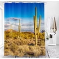 thumbnail image 5 of Cactus Shower Curtain, Succulent Shower Curtain Set, Western Plant Shower Curtains for Bathroom, Waterproof Fabric with 12 Hooks, 72 x 72 Inches, 5 of 6