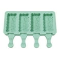 thumbnail image 2 of Dujiujun 4 Cavities Silicone Mold Compartment DIY Geometric Texture Non-stick Summer Ice Cream Mold Household Supplies, 2 of 8