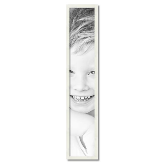 ArtToFrames 8" x 45" White Picture Frame, 8x45 inch White Wood Poster Frame (WOM-5140)