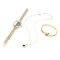 thumbnail image 2 of Conjunto de joyería Bling Bling con reloj y collar dorado, 2 of 14