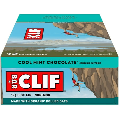 - Clif Bar Cool Mint Chocolate Energy Bars, 2.4 Oz., 12 Count