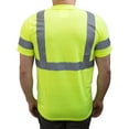 thumbnail image 4 of NY Hi-Viz Workwear Class 3 High Vis Reflective Short Sleeve ANSI Safety Shirt 9082- Lime / Medium, 4 of 6