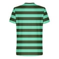 thumbnail image 4 of ZCFZJW Mens Fashion T-Shirts Casual Striped Print Summer Short Sleeve Round Neck Graphic Tees Shirt Tops Big and Tall Regular Fit Pullover Army Green L, 4 of 5