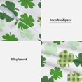thumbnail image 3 of St Patricks Day Throw Pillow Cover 16x16 Inch Set of 2 Buffalo Plaid Pillow Cover St. Patrick''s Day Shamrock Clover Decorative Square Cushion Cover for Home Couch Sofa Bedding Decor, 3 of 6