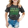 thumbnail image 4 of PMVFHDE Hauts Tube pour Filles T-Shirts Graphiques pour Filles Hauts d'Été pour Filles T-Shirt Décontracté Chic pour Filles T-Shirts pour Filles Manches Courtes T-Shirt Col Rond d'Été Coupe Décontractée Basique Noir, 3-4 Ans, 4 of 4