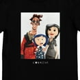 thumbnail image 2 of Coraline with Other Mother and Other Father, Movie Title Text, on Black Girls T-Shirt-XXL, 2 of 5