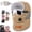 Khaki, variant on Unisex Outdoor Biking Hat with Goggles, 5-in-1 Fleece Balaclava Neck Warmer