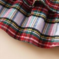 thumbnail image 4 of 18-24 Months Infant Newborn Baby Girl Clothes Long Sleeve Fall Winter 0 3 6 9 12 18 Months Infant Outfits Ruffle Sleeve Romper Bodysuit Grid Overall Dress Infant Girls Set,Green, 4 of 9