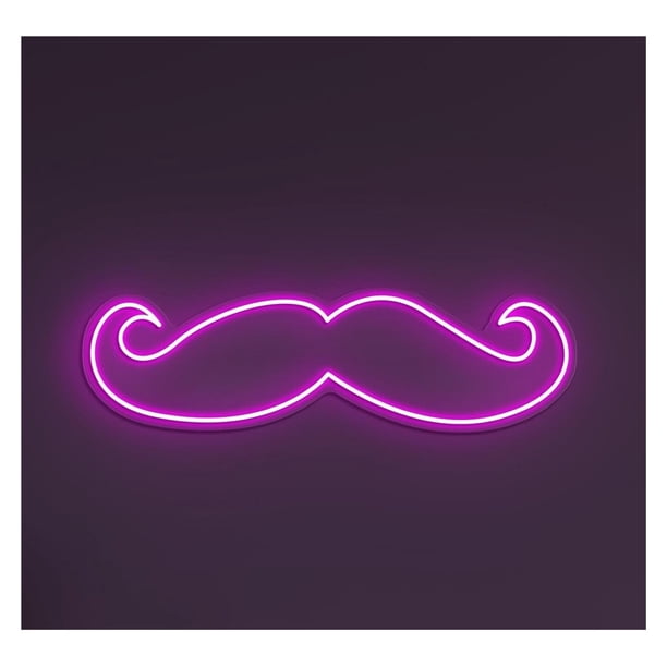 Letrero De Neón LED Con Bigote Para Barbería, Decoración Salón Para Niños, Sala Juegos, Dormitorio, Bar, Estar, Fiesta Cumpleaños 40cm