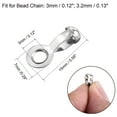 thumbnail image 2 of Uxcell Ball Chain Connector, 3mm 3.2mm Pull Loop Crimp Link Stainless Steel Connection, Pack of 50, 2 of 7