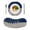 Blue, variant on Navy Blue Striped Round 15 Inch Placemats Set of 8, Farmhouse Stripes Modern Abstract Art HeatResistant Non Slip Place Mats for Dining Table, Wipeable Braided Kitchen Table Mats for Housewarming
