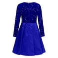 thumbnail image 4 of inhzoy Girls Sequin Pageant Dress Long Sleeve Sparkly Glitter Christmas Prom Party Formal Evening Gown Blue 6, 4 of 6