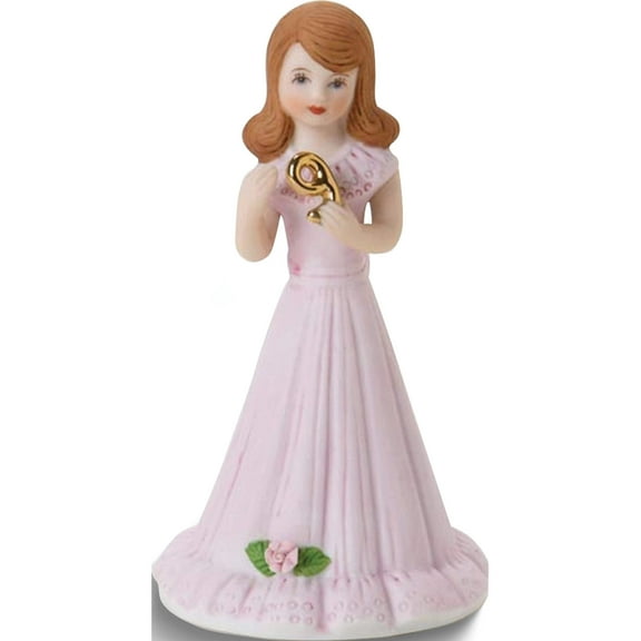 Fashion Brunette Age 9 Porcelain Figurine (3 X 3) Made In China gl655