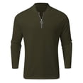 thumbnail image 2 of Gibobby Playera polo hombre Blusa superior de manga larga de color sólido con cuello casual de para hombre(Verdemilitary,M), 2 of 4