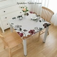 thumbnail image 2 of HAOXIT Tablecloth,Printing Flower Picnic Wipeable Square Tableclothes, Vinyl Oil Proof No-Iron Rectangular Tablecloths 60''x60'', 2 of 7