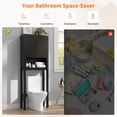 thumbnail image 3 of Freestanding Over Toilet Storage Cabinet,Above Toilet Storage Cabinet with Open Storage Shelf,Adjustable Shelf,Open Organizer, Reversible Side Rack, Anti-Tip Space Saver for Restroom Laundry Room, 3 of 8