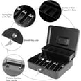 thumbnail image 3 of Cash Box with Money Tray and Lock Metal Money Box for Cash Register Large Cash Lock Box for Money Includes Slots Coin Tray Bill Slots Keys .x .x .Bla, 3 of 7