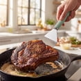 thumbnail image 5 of Cook with Color 12.6" Stainless Steel Griddle Turner, Flat Top Spatula with Silicone Grip, Sage, 5 of 5