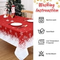 thumbnail image 4 of Christmas Tablecloth, Xmas Snowflake Print Waterproof Table Cover Decor, 4 of 9