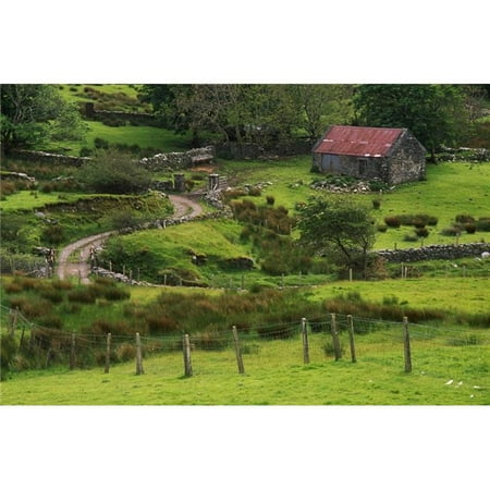 The Cottage Collection Traditional Cottages Dan Oharas Cottage Connemara Heritage Centre Poster Print by The Irish Image Collection, 18 x 12 ()
