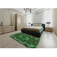 thumbnail image 4 of Ahgly Company Indoor Round Patterned Dark Forest Green Area Rugs, 8' Round, 4 of 6