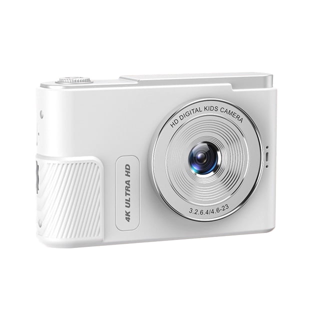 PAVEOS HD Cámara digital doble frontal y trasera con zoom óptico, batería de gran capacidad, color blanco