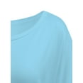 thumbnail image 2 of Womens Short Sleeve Boat Neck Side Shirring Dolman Drape Top, 2 of 6