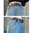 thumbnail image 4 of MQLKF Girls Fashion Cute Personality Pants Elastic Waist Wide Leg Jeans Casual Demin Pants With Pockets Cute Casual Loosw Girls And Boys Trousers, 4 of 7