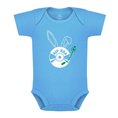 

Creative Knitwear Easter Baby Bodysuit - Hip Hop Bunny - Carolina Blue - 3-6 Months