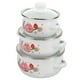 thumbnail image 4 of WORGEOUS 3 ollas para sopa de cocina, ollas para estofado domésticas, ollas esmaltadas para cocinar, ollas de cocina con doble asa, patrón aleatorio, 4 of 7