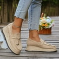 thumbnail image 6 of Wowcloth Women's Fashion Casual Loafers – All-Season Slip-On Round Toe Shallow Cut with Chunky Wedge Heel for Versatile Daily Walking Shoes, 6 of 9