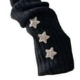 thumbnail image 6 of Milageto Arm Warmers Cute Knitted Arm Sleeves Thumb Hole Wrist Warmer for Women Girls black with star, 6 of 8
