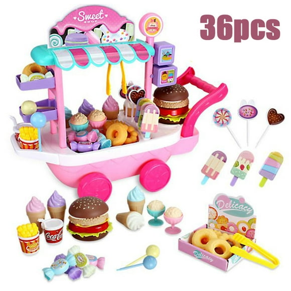 Mini Ice Cream Candy Trolley House Play Educational Toys Candy Car Ice Cream Truck Candy Trolley Ice Cream Candy Cart House Brain Game Kids Toys