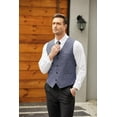 thumbnail image 5 of COOFANDY Men's Formal Waistcoat Regular Fit Business Dress Vest 6 Button, 5 of 10
