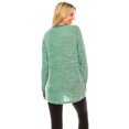 thumbnail image 3 of Haute Edition Women's Heather Contrast Slouchy Cozy Pocket Sweatshirt Tunic, 3 of 6