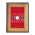 thumbnail image 1 of Laos Country Flag Name Photo Frame Exhibition Display Art Desktop Painting, 1 of 3