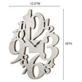 thumbnail image 3 of Gallimaufry Wall Clock Nickel 12.5” x 1.5” x 16”, 3 of 4