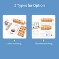 thumbnail image 2 of Labymos Wooden Letter Blocks Moveable Spinning Alphabet Matching Blocks Words Spelling Reading with 50pcs Cards, 2 of 8