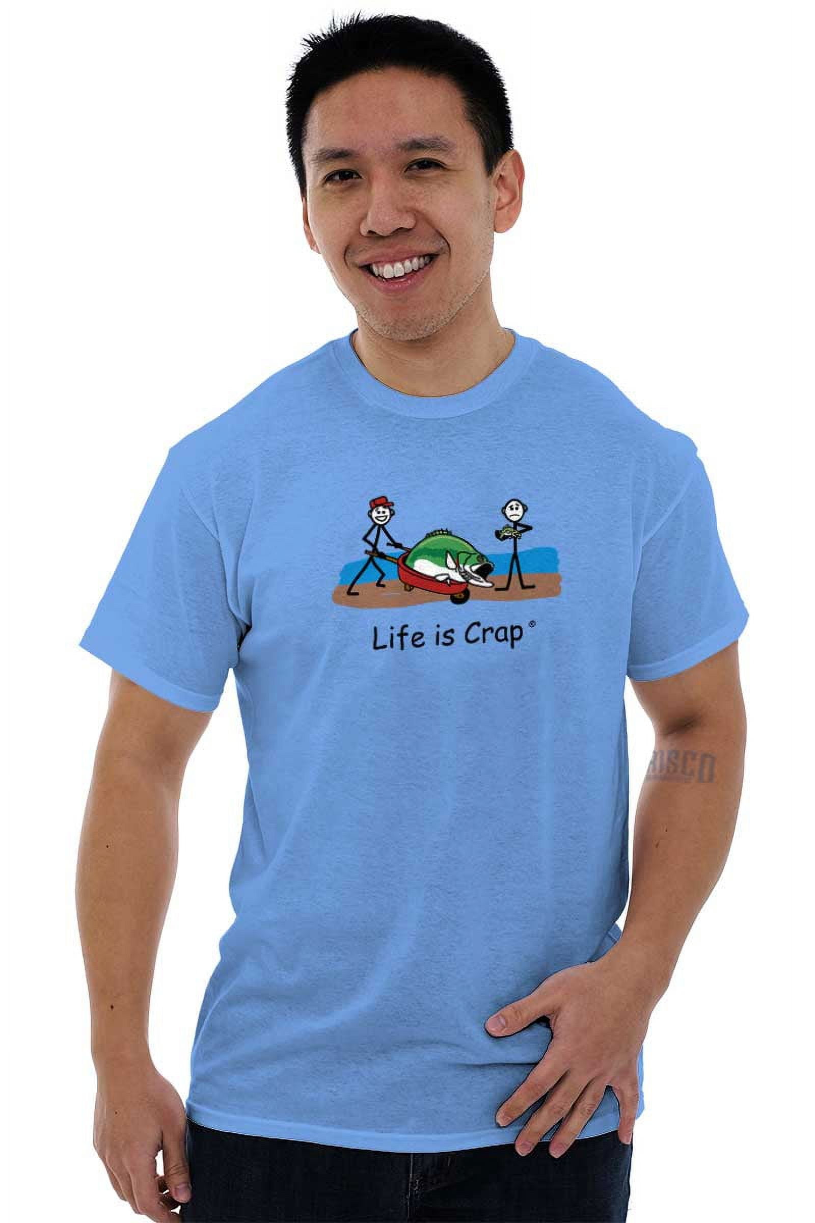 Bass Fishing River Ocean Angler Men's Graphic T Shirt Tees Brisco Brands X