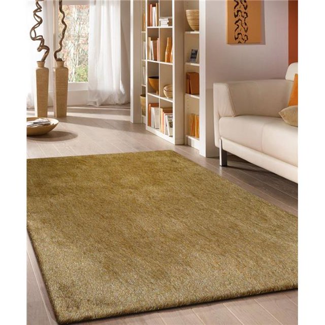 Amazing Rugs NL1004-811 8 x 11 ft. Fancy Shaggy Hand Tufted Area Rug in Gold