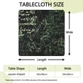 thumbnail image 2 of Math Equations Glowing Green Pattern Square Fitted Tablecloth with Elastic Edge,Square Table Cover,Washable Elastic Table Cover for Home Kitchen Party Decor 34"x34", 2 of 6