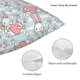 thumbnail image 3 of Pofeuu Cute Rabbit And Heart Print Double-sided plush pillowcase Square Throw Pillow Covers Pillows Cover for Living Room Bedroom Sofa Couch Cushion Cover（No pillow core）-16"x16", 3 of 7