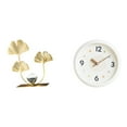 thumbnail image 1 of Estatua de figura,Estatuas de hojas y flores de metal,esculturas decorativas,Figuras decorativas para el hogar,para estante,mesa o vitrina.,Reloj de pared,Reloj de pared decorativo,moderno y, 1 of 8