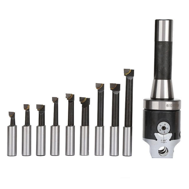 Cabezal de Mandrinado R8, Juego de Herramientas de Torno Cnc en Inglés de Alta Precisión para Varios tornos Con Material de Acero Al Carbroin