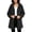 Black, variant on Fleece Jacket Women Fuzzy Warm Textured Hooded Zip Up Jacket Long Sleeve Thermal Oversized Winter Coat Cold Weather Outerwear Dark Gray M